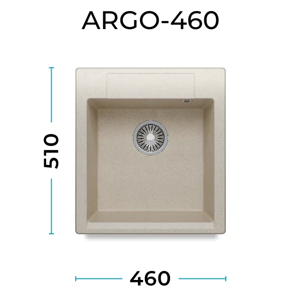 Кухонная мойка Polygran Argo-460 "Кремовый"