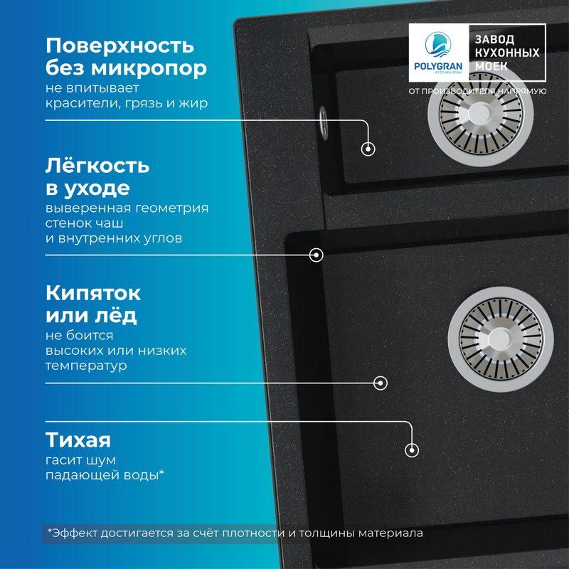 Кухонная мойка Polygran Brig-620 "Космос"
