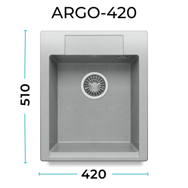 Кухонная мойка Polygran Argo-420 "Серый"