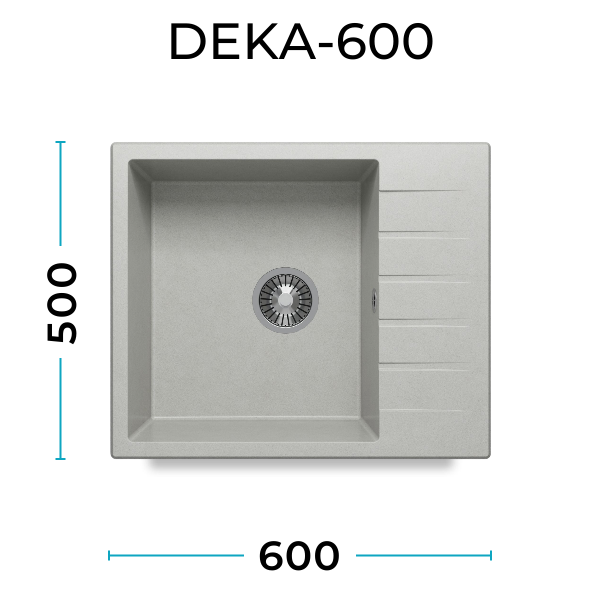 Кухонная мойка Polygran Deka-600 "Серый"