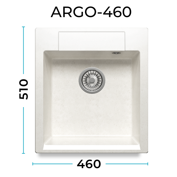 Кухонная мойка Polygran Argo-460 "Белый Хлопок"