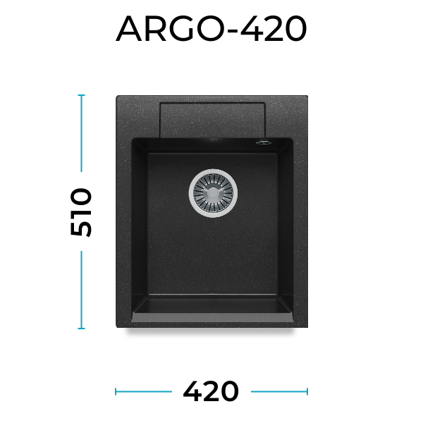 Кухонная мойка Polygran Argo-420 "Чёрный"