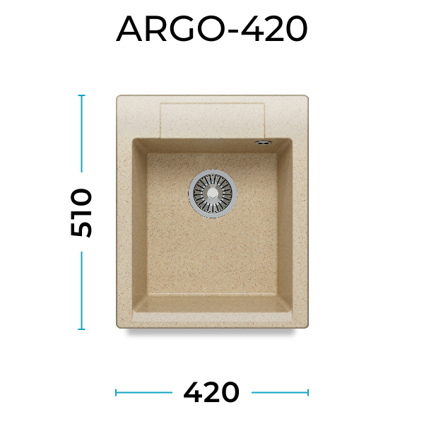 Кухонная мойка Polygran Argo-420 "Опал"