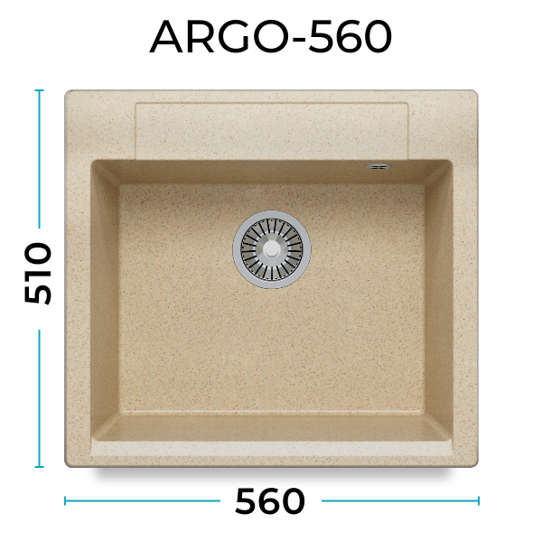 Кухонная мойка Polygran Argo-560 "Опал"
