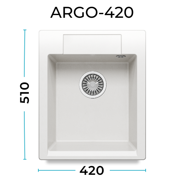 Кухонная мойка Polygran Argo-420 "Белый Хлопок"