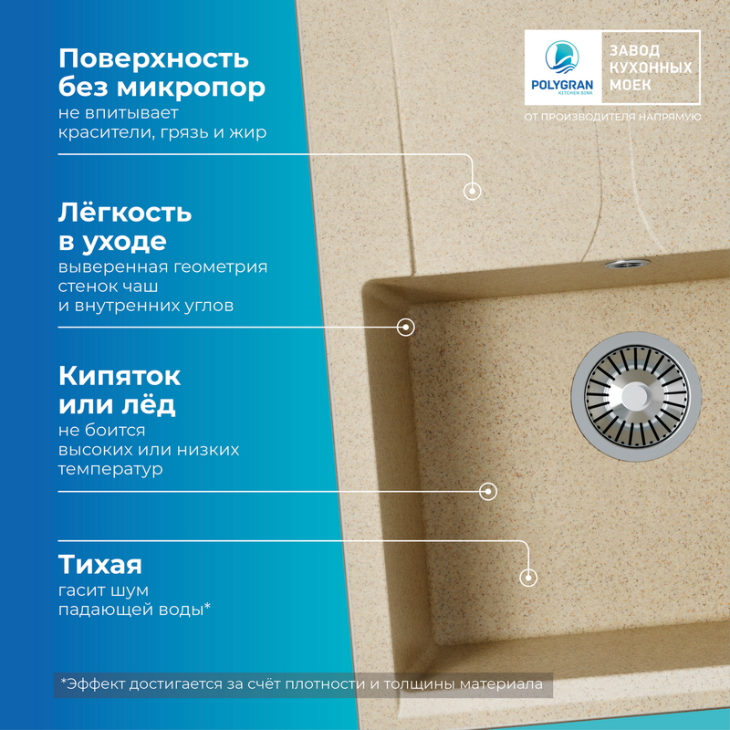 Кухонная мойка Polygran Gals-620 "Опал"