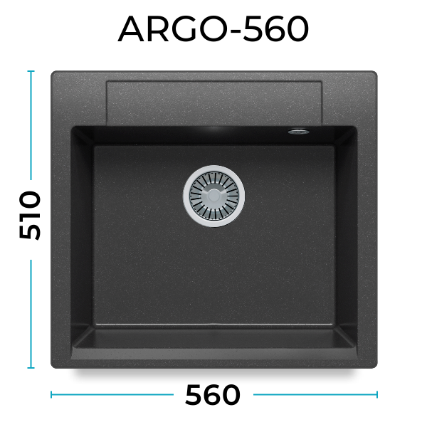 Кухонная мойка Polygran Argo-560 "Чёрный"