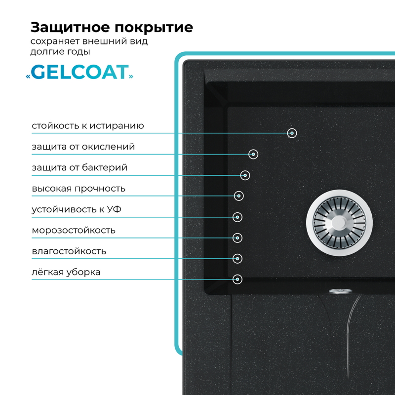 Кухонная мойка Polygran Gals-620 "Космос"