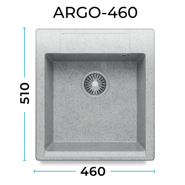 Кухонная мойка Polygran Argo-460 "Светло-Серый"