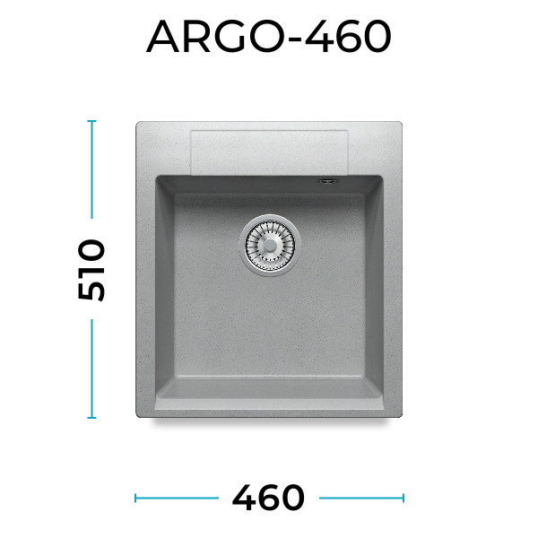 Кухонная мойка Polygran Argo-460 "Серый"