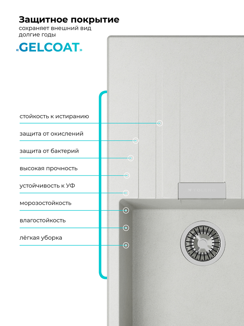 Мойка для кухни Polygran Loft-750 "Серый"