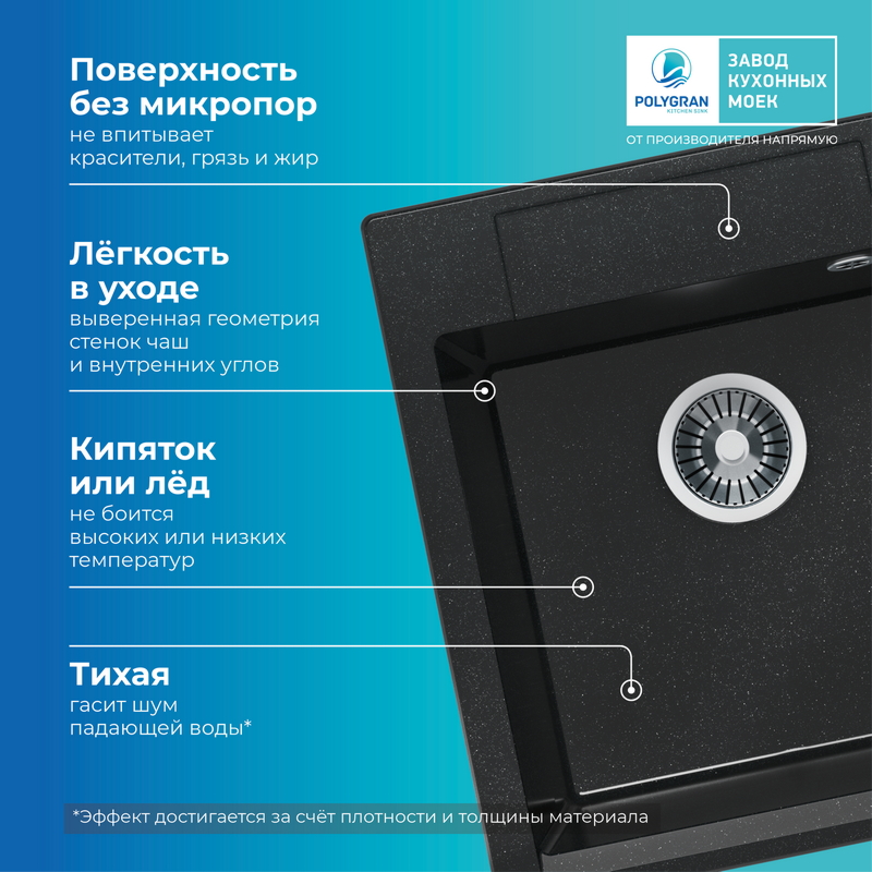 Кухонная мойка Polygran Argo-460 "Космос"