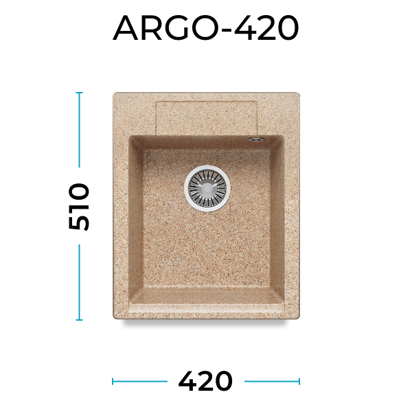 Кухонная мойка Polygran Argo-420 "Песочный"