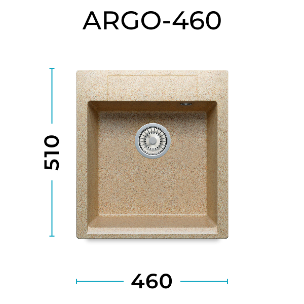 Кухонная мойка Polygran Argo-460 "Песочный"