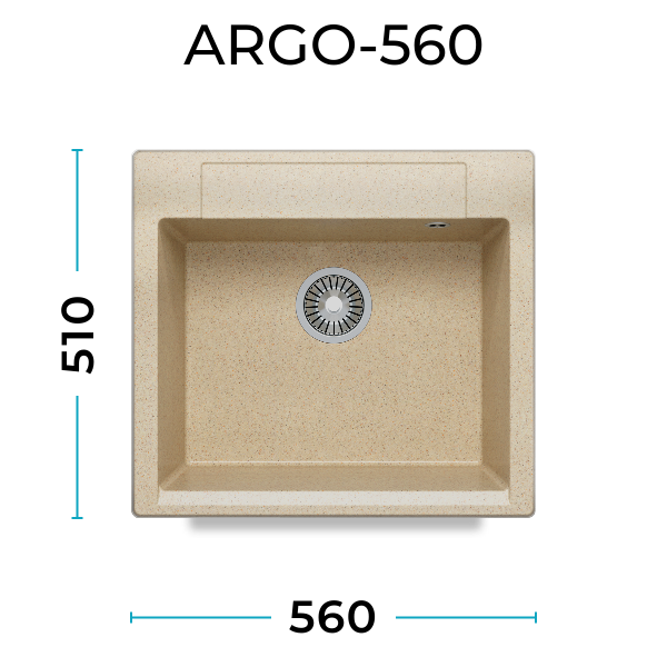Кухонная мойка Polygran Argo-560 "Опал"