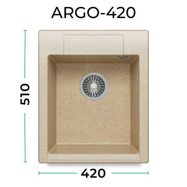 Кухонная мойка Polygran Argo-420 "Опал"