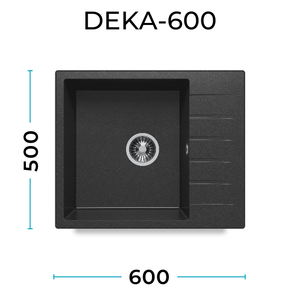 Кухонная мойка Polygran Deka-600 "Чёрный"