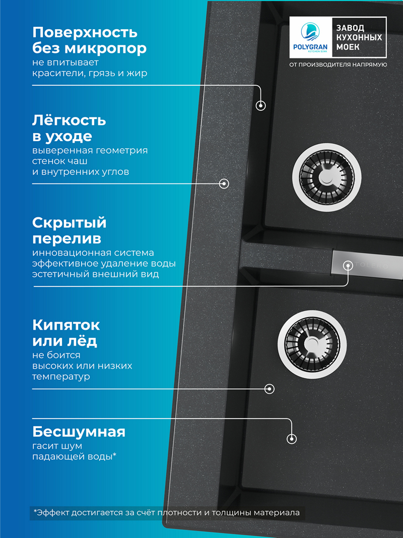 Мойка для кухни Polygran Loft-862 "Космос"