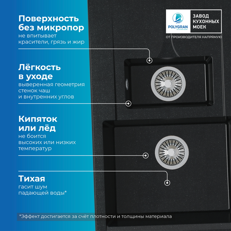 Кухонная мойка Polygran Brig-770 "Космос"
