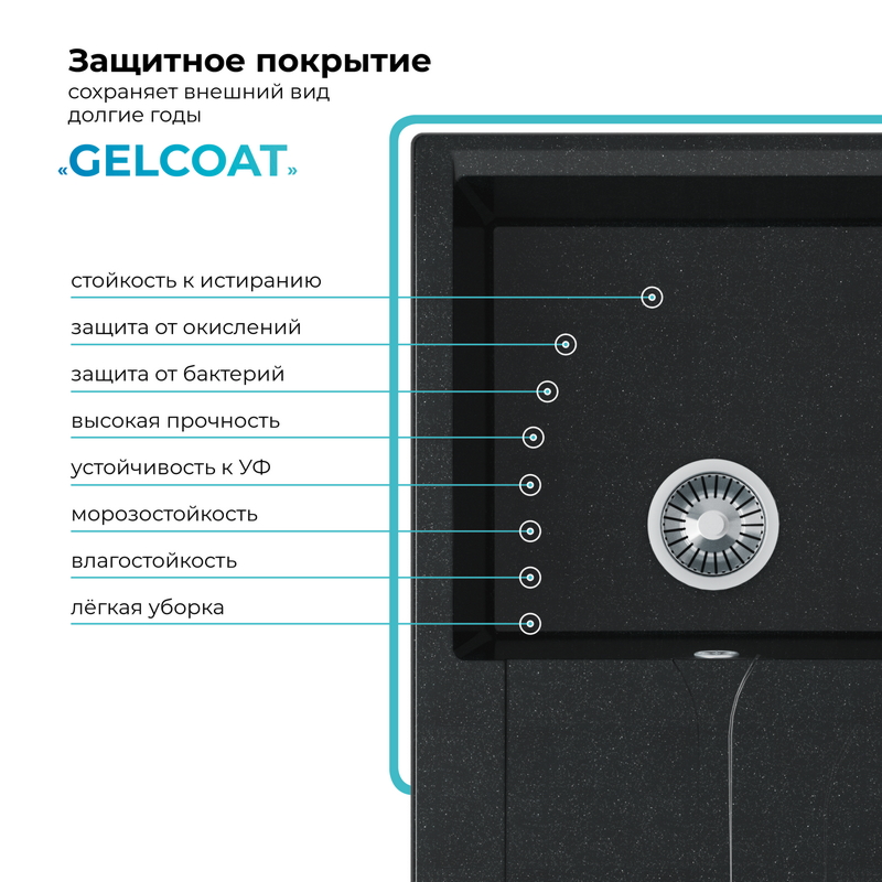 Кухонная мойка Polygran Gals-860 "Космос"