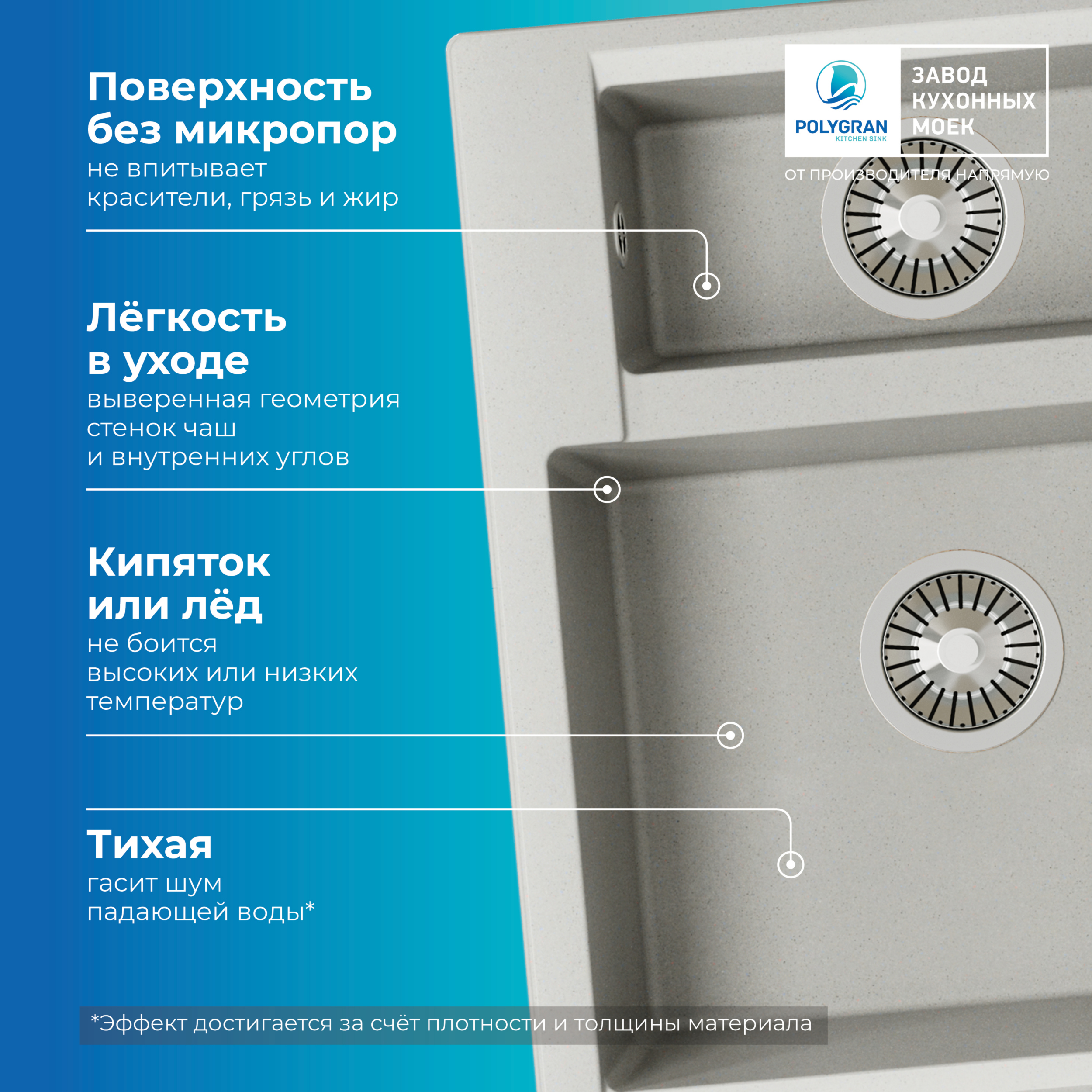 Кухонная мойка Polygran Brig-620 "Серый"