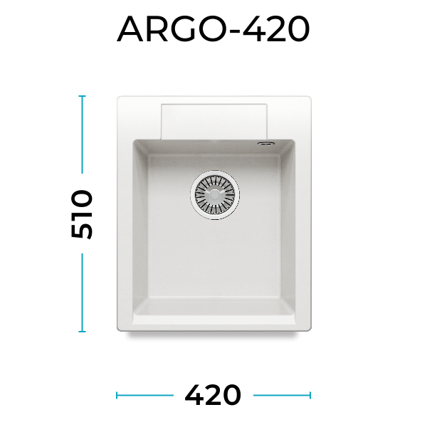 Кухонная мойка Polygran Argo-420 "Белый Хлопок"