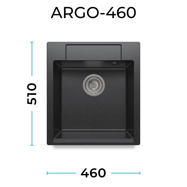 Кухонная мойка Polygran Argo-460 "Чёрный"