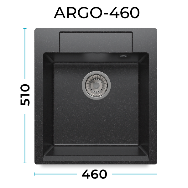 Кухонная мойка Polygran Argo-460 "Чёрный"
