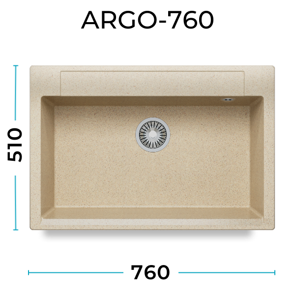 Кухонная мойка Polygran Argo-760 "Опал"