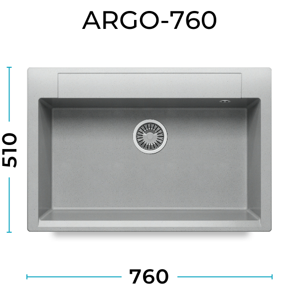 Кухонная мойка Polygran Argo-760 "Серый"