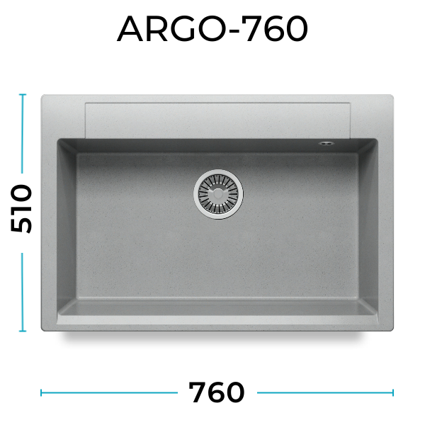 Кухонная мойка Polygran Argo-760 "Серый"